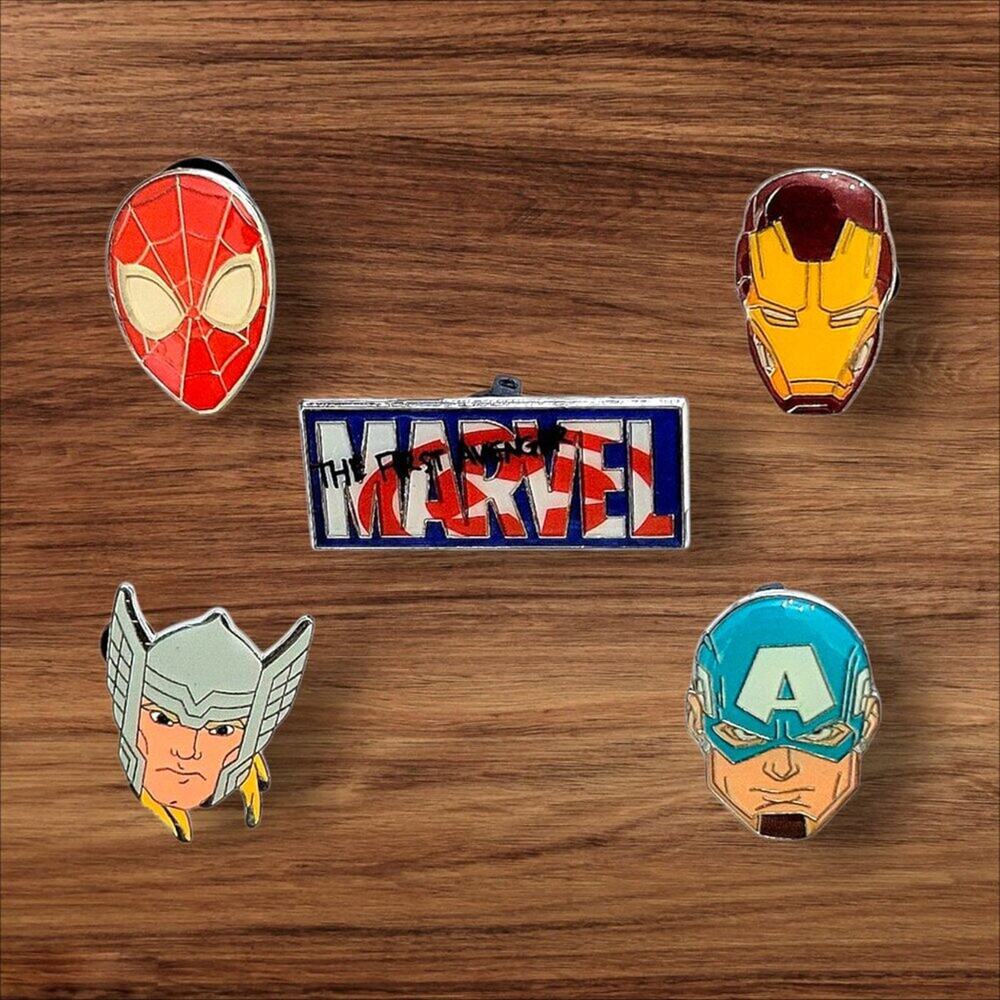 5 Marvel Avengers Disney Parks Trading Pins, Plus 2 Bonus Pins